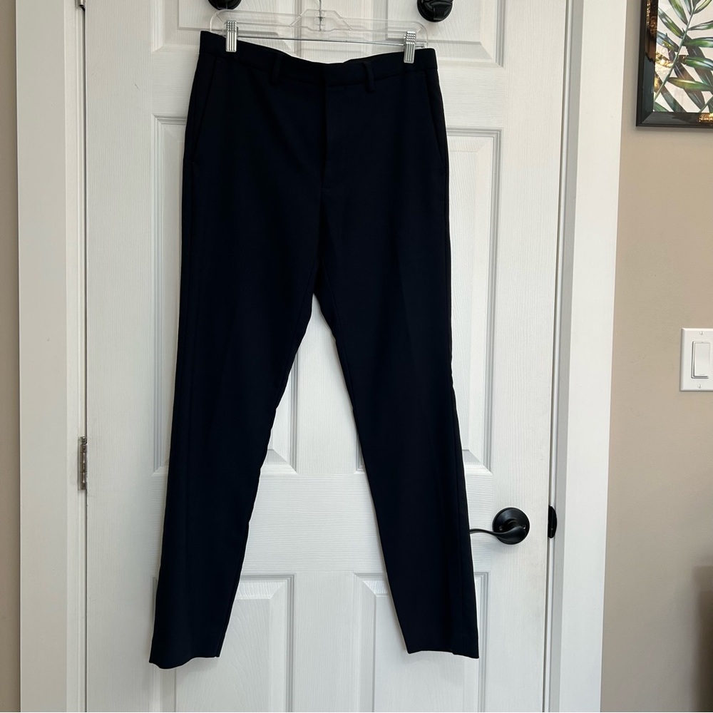 Classic Navy Dress Pants with Straight Leg